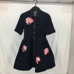 05w12364 ケイトスペード Kate Spade  BROOME STREET  デニムワンピース  花柄  ネイビー  中国製 レディース  ワンピース  コットン  NJMU7366  【中古品】
