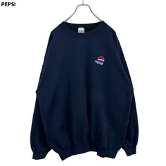 PEPSI Logo Embroidery Sweatshirt メキシコ製 ペプシ スウェット トレーナー 刺繍ロゴ 古着のサムネイル