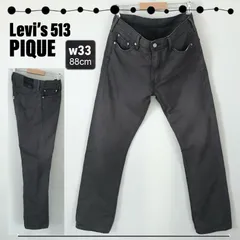 リーバイス513 ピケジーンズ★スリムストレート★フェードブラック★ホワイトタブ★w33(88cm)★Levi’s Levis 2401J013