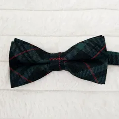 23蝶ネクタイ　グリーン　タータンチェック　新郎新婦　結婚式