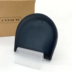 COACH 馬蹄型 コインケース 小銭入れ 財布 ウォレット オールドコーチ ミニ 本革 レザー メンズ ブラック コーチ 服飾 DF14962■