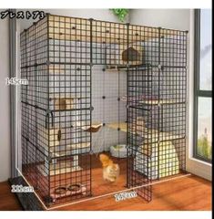 キャットケージ 猫 大型 キャットケージ ペット 2段 3段 うさぎケージ 屋内猫ベビーサークル ゲージ キャットタワー スタジアム ドア付き 