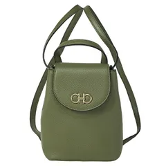 新品 フェラガモ FERRAGAMO ショルダーバッグ ミニバッグ オリーブグリーン