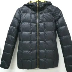 極美品 VERSACE ラムレザー キルティング ダウンジャケット ブラック