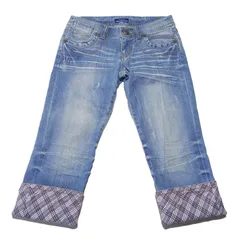 バーバリー ブルーレーベル クロップド デニムパンツ ストレッチ 25インチ Burberry