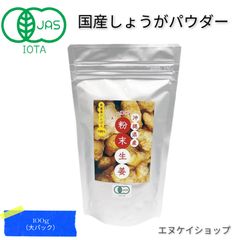 JAS 国産 沖縄県産サッと溶ける粉末生姜 100g 大宜味村 無農薬栽培 有機粉末生姜 しょうが