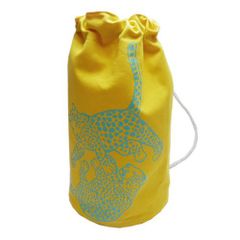 エルメス　HERMES　キャンバス　巾着　リュックサック/バックパック/ショルダーバッグ　プチフェラン　イエロー　新品同様