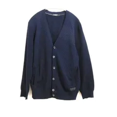 【中古A】BLACK LABEL CRESTBRIDGE ブラックレーベルクレストブリッジ M メンズ カーディガン 春夏生地 濃紺 51N18-308-28 コットン ポリエステル 中古A 古着