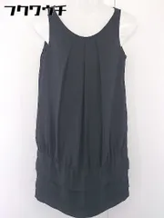 ◇ COMME CA ISM コムサイズム ノースリーブ ミニ ワンピース サイズ F ブラック レディース  【中古】 【1107230007096】