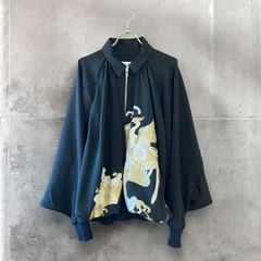 kimono balloon jacket 久喜倉庫店 着物 ジャケット バルーン ジップアップ リメイク remake ブルゾン