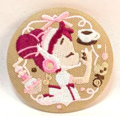 バンダイ 刺繍缶バッジビスケット おジャ魔女どれみ 春風どれみ(パティシエ服)