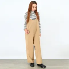 LUY SIORAルイシオラ #DV/001117 サロペット オールインワン  レディース ボトムス パンツ ブラック ベージュ ブラウン マタニティー 春夏 オーバーオール ワイドパンツ Vネック ゆったり 大きいサイズ ママ30代　レディースファッション
