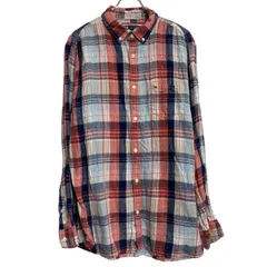 TOMMY HILFIGER 長袖 チェックシャツ トミーフィルフィガー XL ピンク ビッグサイズ ボタンダウン 古着卸 アメリカ仕入 a612-7466