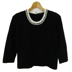 ラルフローレンスポーツ 長袖Ｔシャツ トップス Vネック ボーダー柄 レディース Mサイズ ピンク×白 RALPH LAUREN SPORT 【中古】