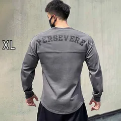[XL]春 コーデ メンズ 用 服 シンプル ファッション オシャレ 大人 かっこいい 紳士服 スポーツ 長袖 ラウンドネック ランニング スウェットシャツ  カジュアル 通勤スタイル 重ね着コーデ ゆったりシルエット さらっと着 普段使い