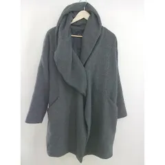 ◇ chocol raffine robe ショコラ フィネ ローブ 起毛 フーディ 長袖 コート サイズF チャコールグレー レディース  【中古】 【1206100002824】