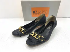 【盛岡80-0100】DIANA ダイアナ パンプス ローヒール 22㎝ 日本製【中古/80】【レディース】