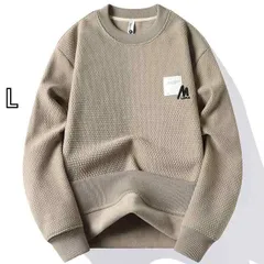 [L]春 コーデ メンズ  服 シンプル ファッション オシャレ 大人 かっこいい 大きいサイズ ストリート 紳士服  ラウンドネック スウェットシャツ 暖かい プルオーバー トップス 厚手 長袖 T シャツ