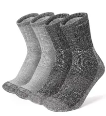 靴下 メンズ ウール [HASOME] 厚手 冬用 【極暖・極厚手・毛玉出来にくい】 ウールソックス 登山用靴下 防寒 温かい靴下 裏起毛 吸汗 消臭 室内 アウトドア スキー 登山 キャンプ スポーツソックス 2足セット