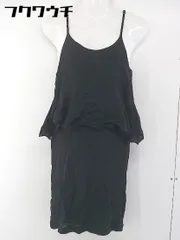 ◇ mystic ミスティック フリル ノースリーブ ミニ キャミソールワンピース サイズF ブラック レディース  【中古】 【1107080004399】