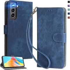 UnivoColors Galaxy S21 5G (SCG09/SC-51B) 手帳型 スマホケース 携帯カバー 高級合皮 RFIDブロッキング カード収納 専属ストラップ同梱 マグネット開閉 横置きスタンド機能 放熱性 着脱しやすい 全