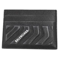 BALENCIAGA (バレンシアガ) 23SS CAR CARD HOLDERS 693547 ロゴプリント レザーカードケース ブラックのサムネイル