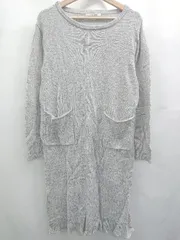 ◇ ⊆ le.coeur blanc ルクールブラン ウール 長袖 膝丈 ニット ワンピース サイズ38 グレー レディース E  【1503040001451】のサムネイル