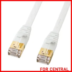 【特価】サンワサプライ LANケーブル CAT7 ウルトラフラット (10m) 10Gbps/600MHz ギガビット イーサネットケーブル ツメ折れ防止 RJ45コネクタ ホワイト KB-FLU7-10W