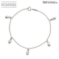 ティファニー TIFFANY&CO. ティアドロップ 5P ブレスレット 17cm SV シルバー 925 Bracelet 90248057