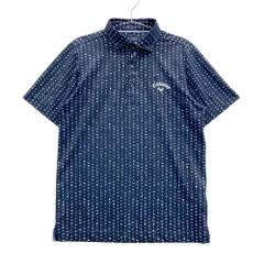 サイズ：L CALLAWAY キャロウェイ  半袖ポロシャツ 総柄 ネイビー系 [240101509835] ゴルフウェア メンズ ストスト