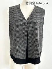 詩仙堂 byhitoshi　シセンドウ バイ ヒトシ　ちりめんベスト　F（フリー）　日本製　送料込み　おしゃれ　お出掛け　エレガント　伝統的　6458410