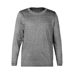 【ナイフ/包丁/刃物対策】防刃ロングTシャツ インナー S.M.L  防犯・護身Tシャツ・プロテクター グレー 耐摩耗性 耐切断性 耐引裂性 作業服