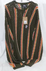 Stussy Patta コラボ セーター Mサイズ Stussy x Patta Loose Gauge Stripe Sweater - Size Medium