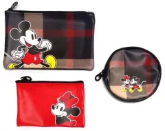 【中古】バッグ ミッキーマウス＆ミニーマウス 便利なポーチ3点セット 「ディズニー」 Sweet 2023年5月号 ブランドアイテム特別付録