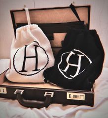 "H" Logo Knit Knapsack (black)