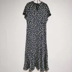 BALLSEY プティフラワープリント カシュクールワンピース 定価26400円 ドレス ブラック系 レディース ボールジー【中古】4-0519S∞