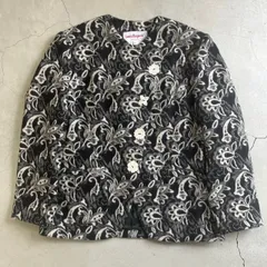 00's vintage  レディースノーカラージャケット　カシミール　アーカイブ グランジ y2k パンク