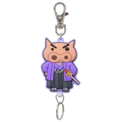 【メール便】クレヨンしんちゃん キーリング ラバーリールキーホルダー 日本アートシリーズ ぶりぶりざえもん エスケイジャパン 鍵ホルダー アニメキャラクター グッズ 