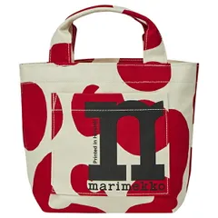 新品 マリメッコ Marimekko トートバッグ プッロポスティ Mono Mini Tote コットン/レッド