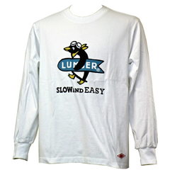 LUMBER（ランバー）ヘヴィウェイト長袖Tシャツ SLOW AND EASY　90White.　222381