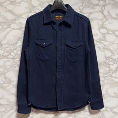 トレンド【WEAR WELL UES  【商品名】ヘヴィー ネルシャツ/インディゴ シャツ 長袖シャツ