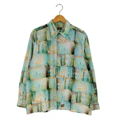 ポールスミス Paul Smith SUPER CHINO 総柄 比翼 パッチワークプリント シャツ メンズ import：L 