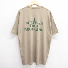 XL/古着 ジャージーズ 半袖 ビンテージ Tシャツ メンズ 00s YMCA クルーネック ベージュ カーキ 25jun06 中古