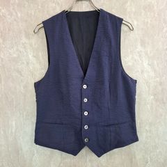 RING JACKET リングヂャケット 日本製 ポコポコ生地 ネイビー 紺 48サイズ ベスト スーツ
