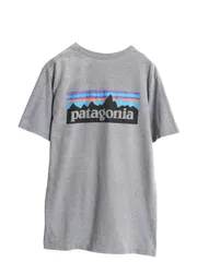 パタゴニア 両面 プリント 半袖 Tシャツ メンズ М 古着 アウトドア カットソー P6 ボックスロゴ バックプリント コットン シンプル グレーのサムネイル