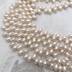 淡水パール 真珠 ライス クレオ穴 4mm 5mm 7mm 小粒 雫 ドロップ ホワイト系 6個 ハンドメイド 素材 パーツ ビーズ tp0003