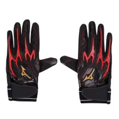 ミズノ（MIZUNO） バッティング用グローブ 野球 ミズノプロ シリコンパワーアークDI 両手用 1EJEA54709 （ブラック×レッド/２５．０/Men's、Lady's）