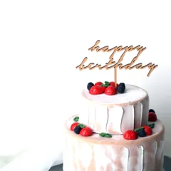◉即納◉木製 ケーキトッパー happy birthday ⑸ 大きめサイズ