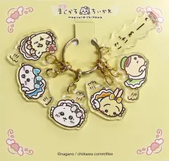 【中古】キーホルダー 集合 にげろーっ! 5連アクリルチャーム 「ちいかわ なんか小さくてかわいいやつ 超まじかるちいかわ」