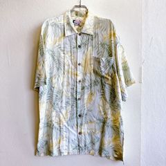 ブルーウォーター Blue watar 半袖 アロハ アロハシャツ ヴィンテージ  vintage ビンテージ ボタニカル 総柄 オーバーサイズ アメリカ製 made in USA 大きめ オーバーサイズ